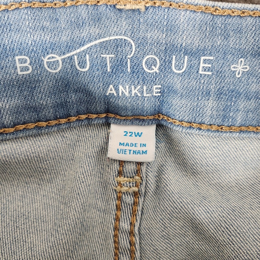 boutique jeans SZ 22W DISTRESSED Ankle - Picture 11 of 14